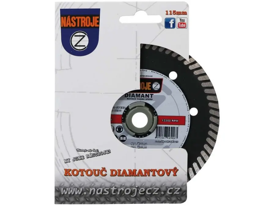 Kotouč diamantový TURBO SPEED 115x1,4x22,2mm, na žulu